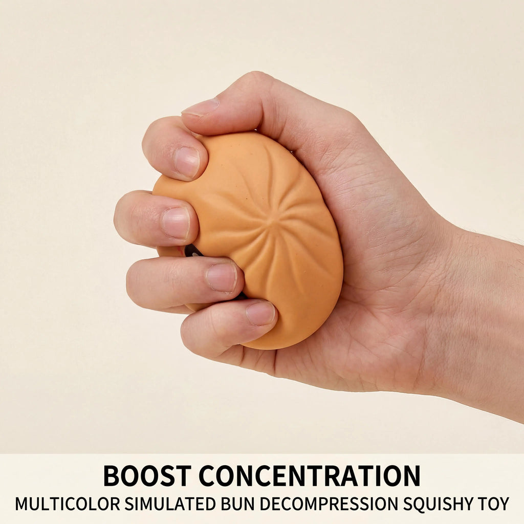 Dumpling Squishy Toy with Steamer – Stress Relief Sensory Ball Squishy Stress Toy Oasis Select
