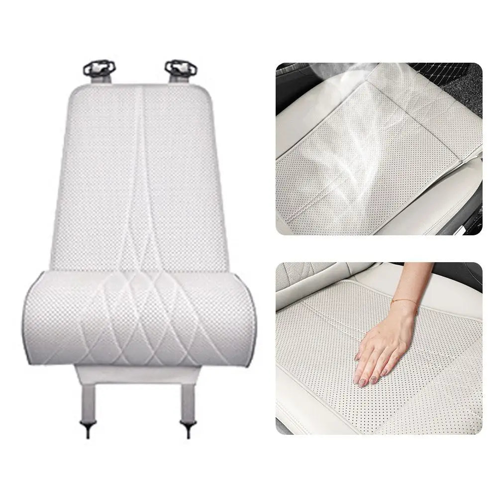 Nappa Leather Car Seat Cushion – All-Season, Non-Slip