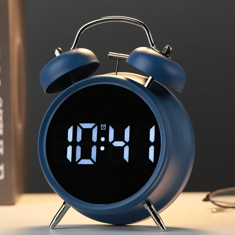 Student Alarm Clock with Ultra-Loud Volume Metal Bell for Hard-to-Wake-Up Individuals Multi-Functional and Pluggable Oasis Select