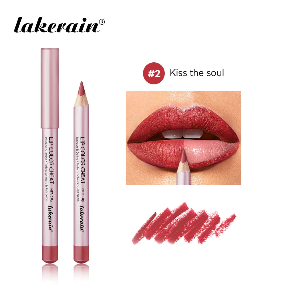 Mini Lip Liner Pen Pillow Intimacy High Color Define Sexy Lips Precision Waterproof Long-lasting Girlfriend Gifts Lip Liner Pen Oasis Select 2 kiss the soul