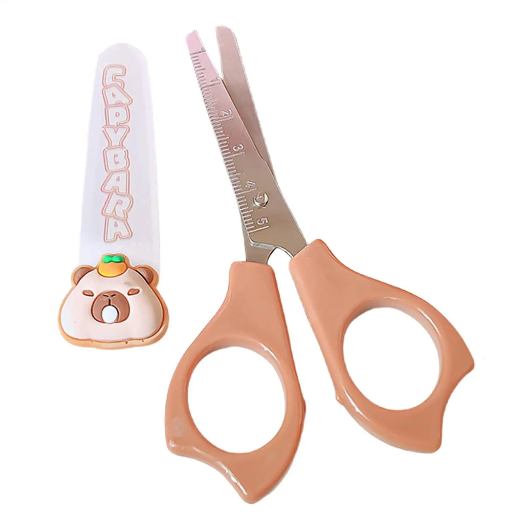 Kid Safety Scissors Capybara Safety Scissors With Round Tip Anti-Slip Handle Students Stationery Children Activities Supplies Oasis Select