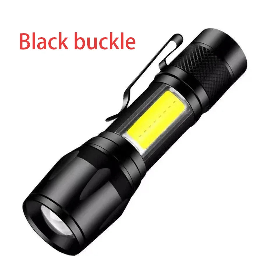 Mini Torch LED Rechargeable Flashlight Portable USB Charging Flashlight High Power Bank Camping Waterproof Long Range Lantern Oasis Select 913 Only Flashlight