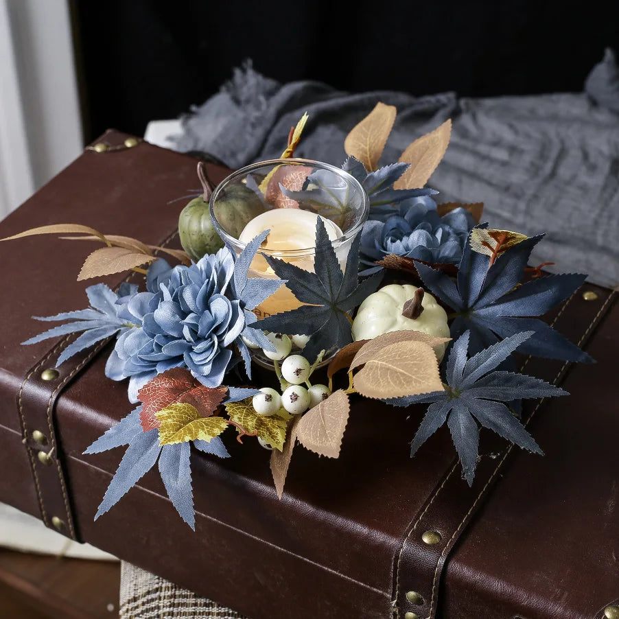 Halloween Dark-Style Candle Holder Wreath | Table Decor