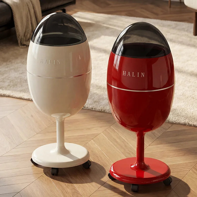 Household kitchen living room, special trash can, no bending and movable 2026 new light luxury high-end with lid, large capacity Oasis Select