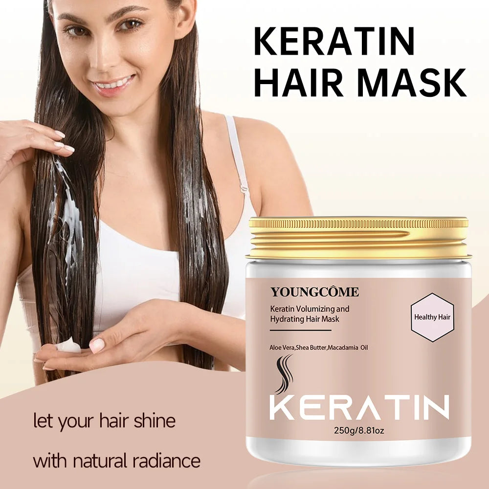 Keratin Hair Mask – Deep Moisture, Smooth & Frizz Control