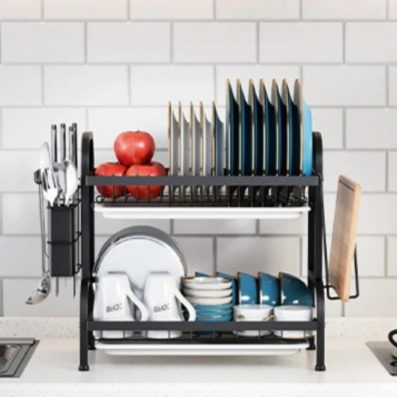 Kitchen Shelf Dishes Storage Rack Drain Rack Household Multifunctional Bowl Rack Tableware Storage Box Cupboard Oasis Select