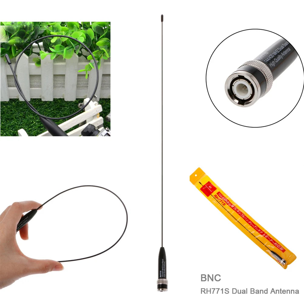 RH771S BNC Dual Band Antenna 144/430MHz – Kenwood & Icom Radios Dual Band Radio Antenna Oasis Select