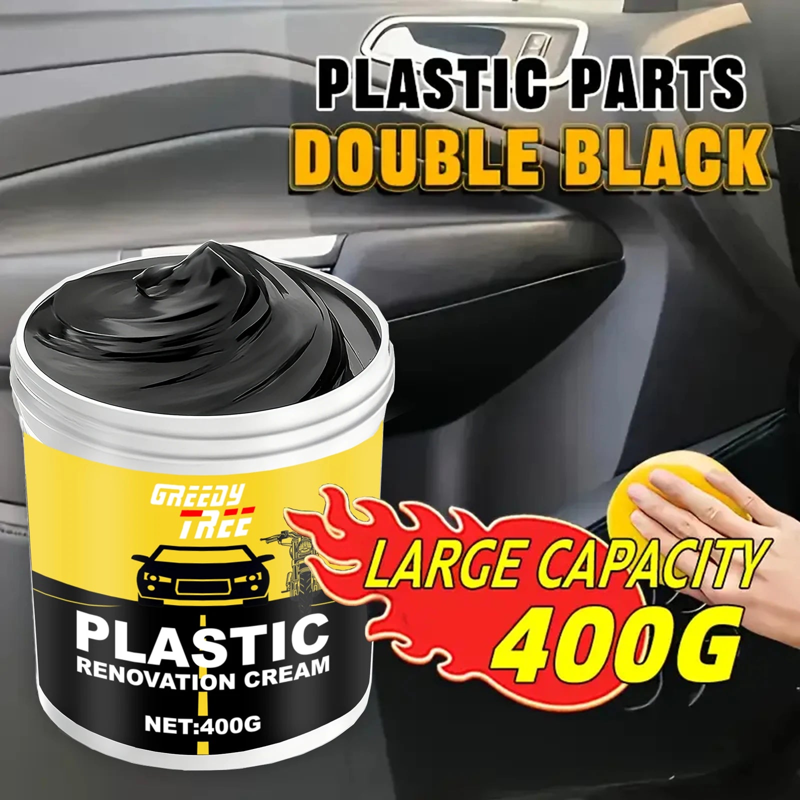 400g Car Plastic Renovator Wax – Restores, Repairs & Protects