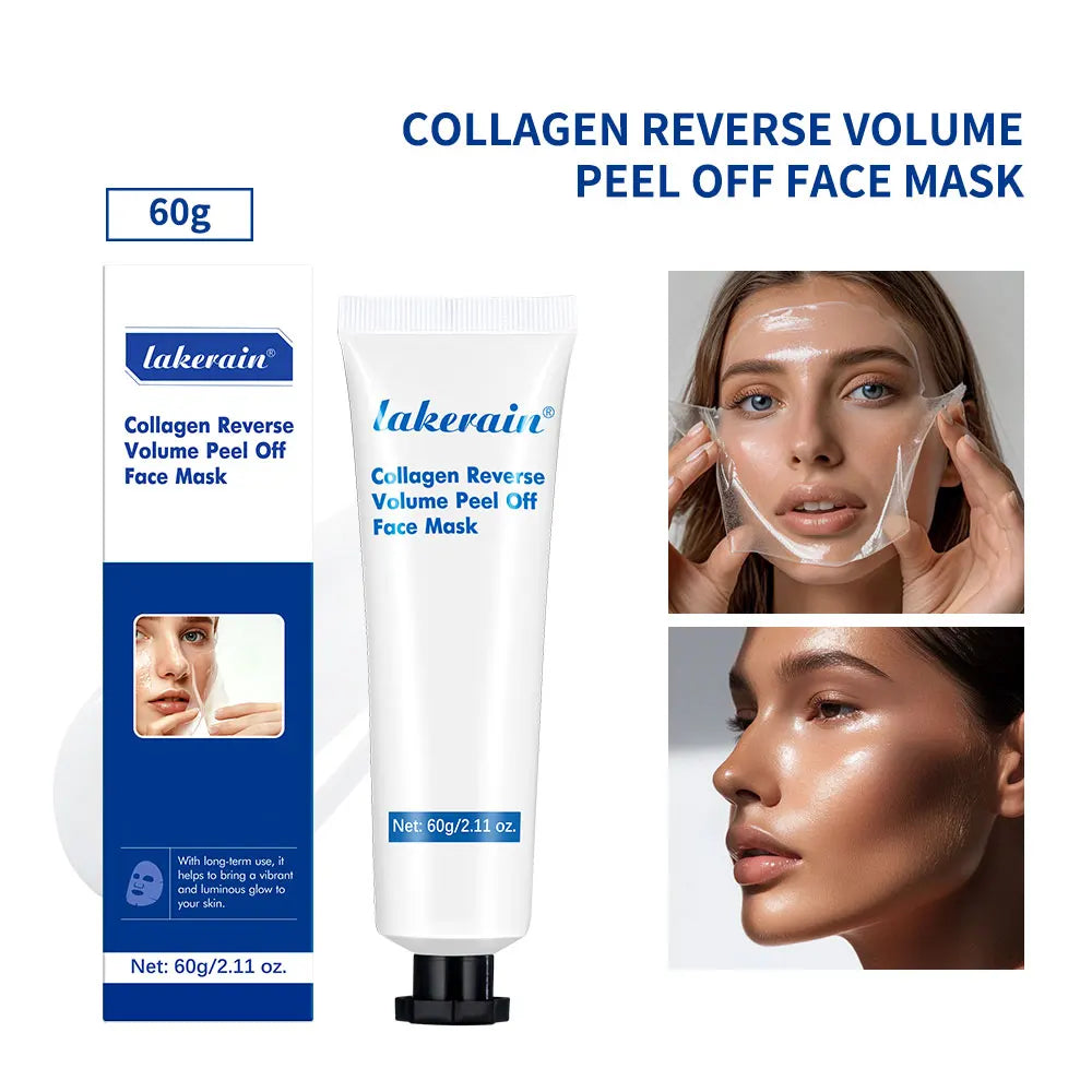 Collagen Volume Peel Off Mask Hydrating Nourishing Plumping Brightening Facial Mask Moisturizing Repair Gentle Skin Care Mask Oasis Select
