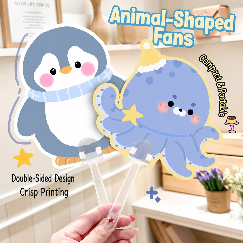Animal Shaped Fan Dirt-Resistant Polar Animal Fan Portable Handheld Fan Portable For Office Cooling Campus Study Friends Oasis Select