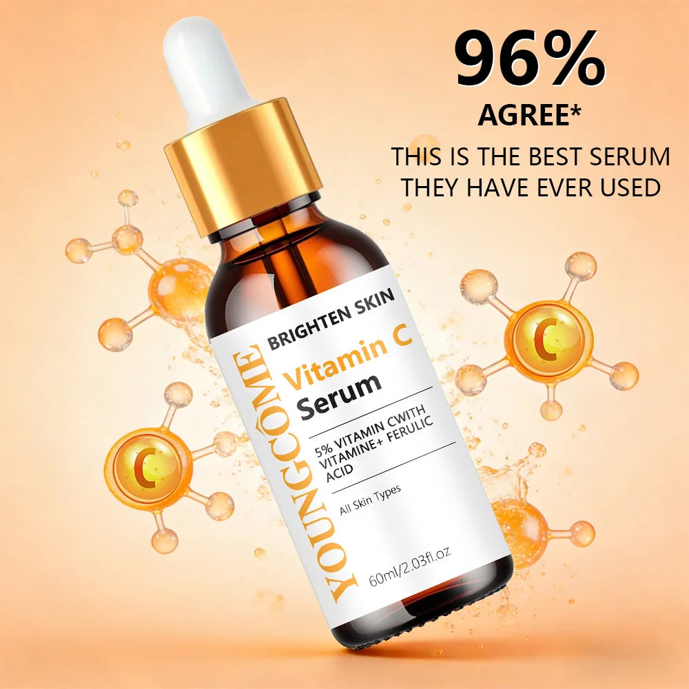 Vitamin C Serum with Vitamin E & Ferulic Acid, Brighten skin Serum for All Skin Types, Daily Conditions Face Serum Oasis Select