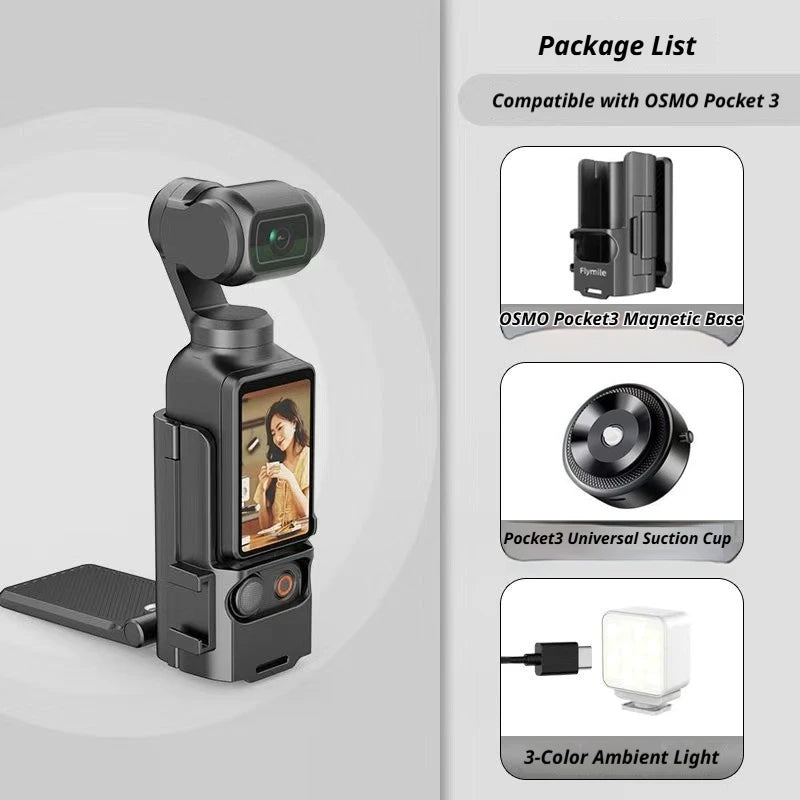 Flymile Magnetic Mount for DJI Osmo Pocket 3 | Vlog & Cycling
