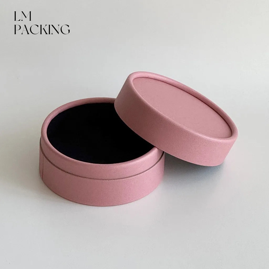Round Minimalist Jewelry Box | Elegant Paper Gift Box