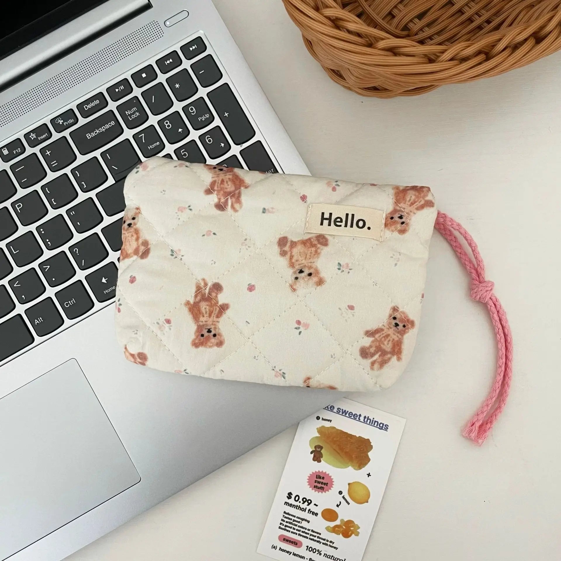 Cute Travel Cosmetic Lipstick Earphone Card Small Portable Storage Bag Purse Mini Makeup Handbags Pouch Organizer In Make Up Bag Oasis Select Pink Bear
