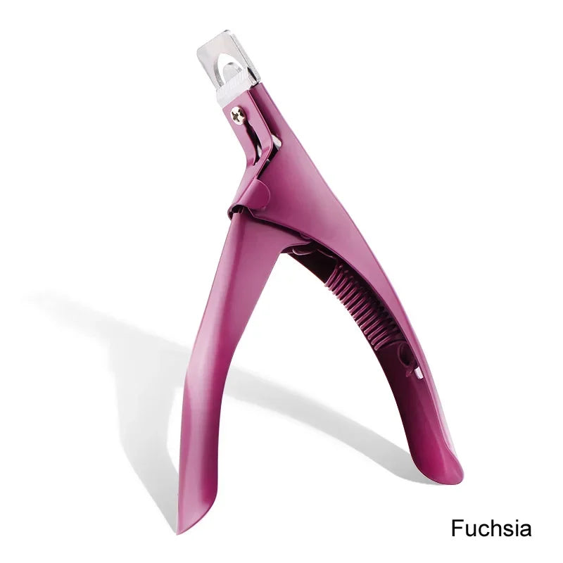 Professional False Nail Clippers False Nail Nippers Pointed ClippersUType Nail Clippers Acrylic False Nail Edge Trimmer Stainles Oasis Select Fuchsia