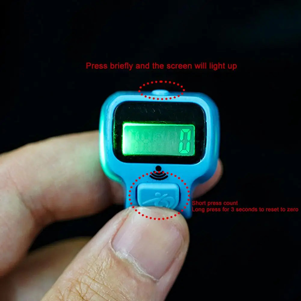 Fitness Electronic Finger Counter, Mini Digital Display Hand Tally Counter 5-Digit Number Count Clicker Resettable Clicker Oasis Select