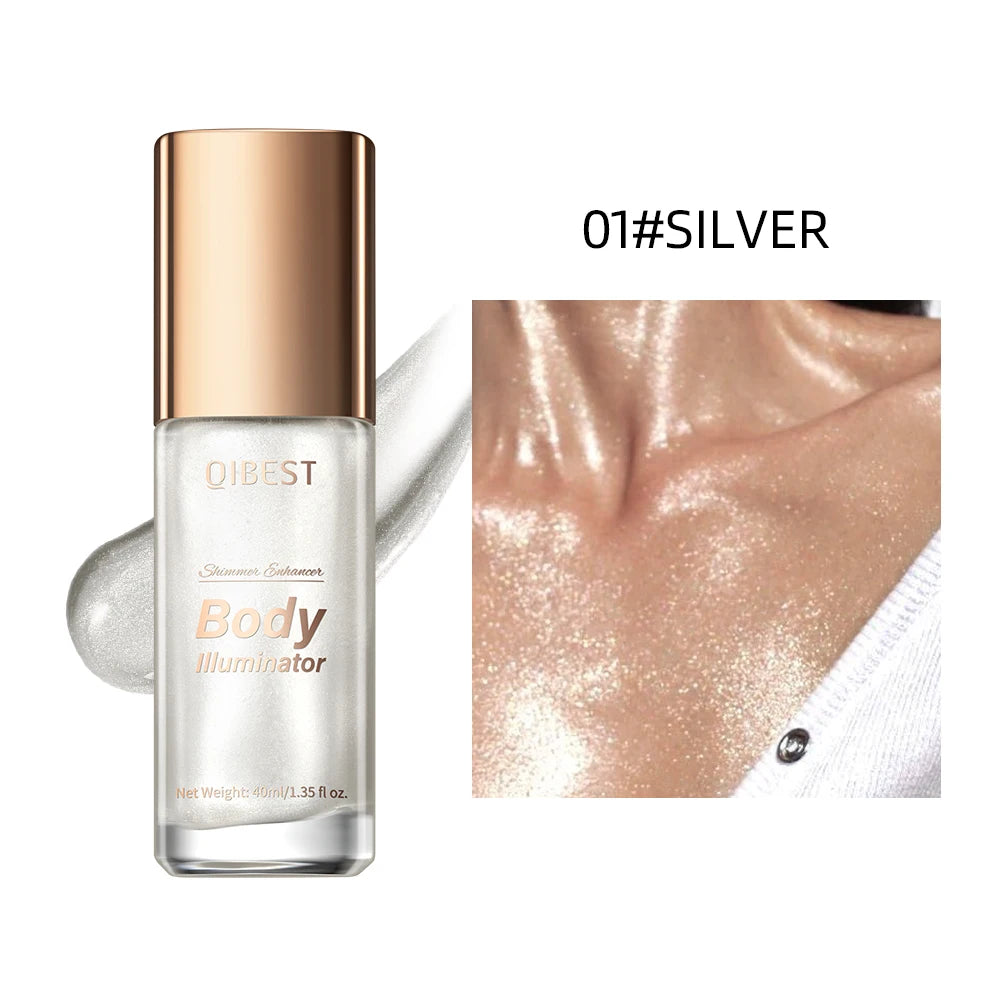 QIBEST 5-Color Liquid Highlighter – Body & Face Shimmer Glow