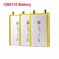Rechargeable Batteries 3.7V 10000mAh 1260110 Li-polymer Battery Lithium Polymer for Toy Power Bank GPS Laptop Camping Lights Diy Oasis Select 3PCS