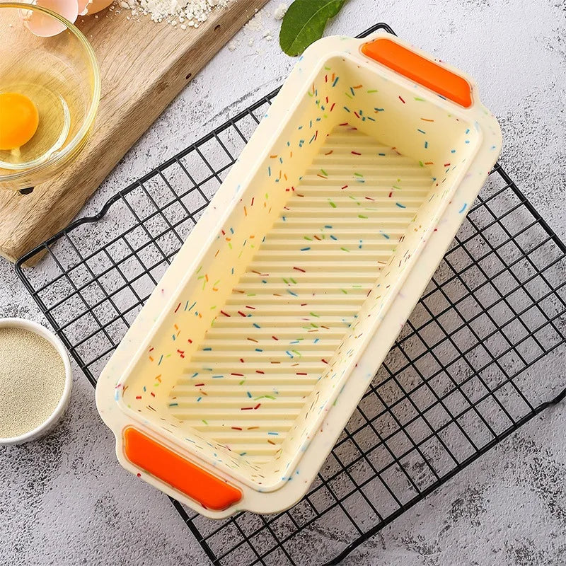 Rectangular Silicone Bread Pan Mold Toast Bread Mold Cake Tray Long Square Cake Mould Bakeware Non-stick Baking Tools Oasis Select