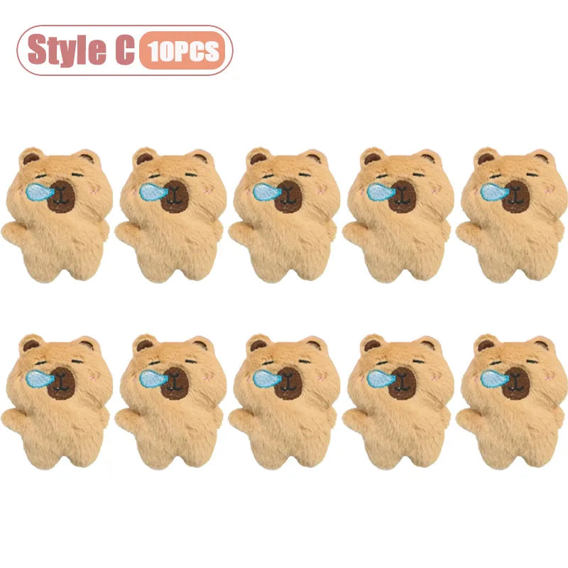Capybara Plush Keychain – Squeaky Cute Bag Charm | 1–10 PCS