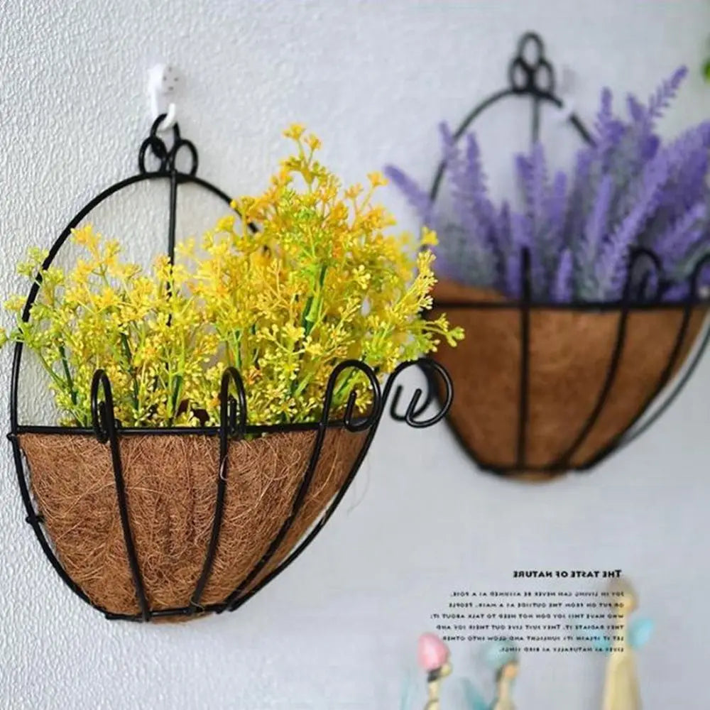 Semi-hand Coconut Palm Succulents Yard Balcony Wall Hanging Flowers Hanging Basket Flower Pot Garden Supplies Decoration Oasis Select
