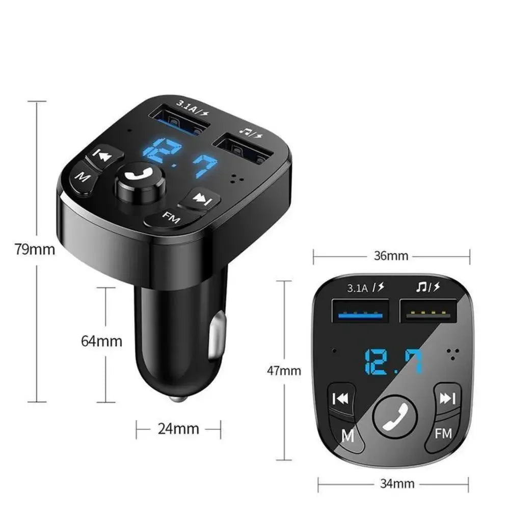 Car Mp3 Player Dual Usb Fast Charger Fm Bluetooth Receiver Bluetooth Compatible 5.0 Fm Transmitter Usb Flash Drive Plug Car Kit Oasis Select