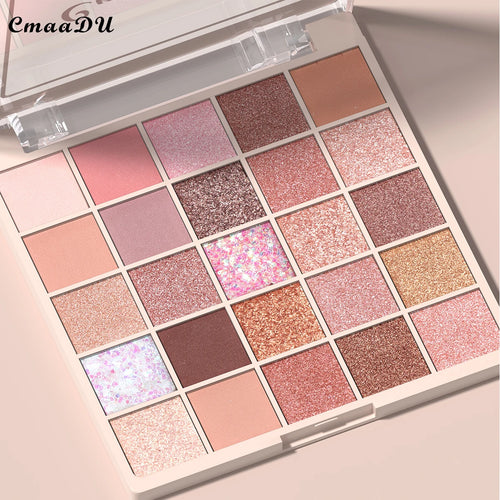 25-Color Eyeshadow Palette | Nude Matte Glitter Earthy Tone Highly Pigmented Waterproof Brown Shimmer | Y2K Valentine's Day Gift Oasis Select