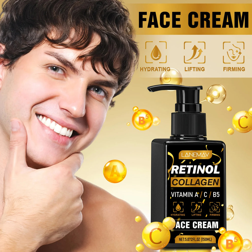 Men's Retinol Face Cream – Vitamin A & C, Hydrating & Firming Men's Face Moisturizer Oasis Select