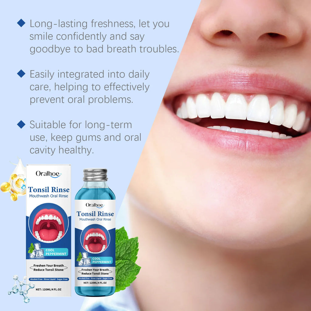 Oralhoe Peppermint Mouthwash – Fresh Breath & Oral Care 120ml