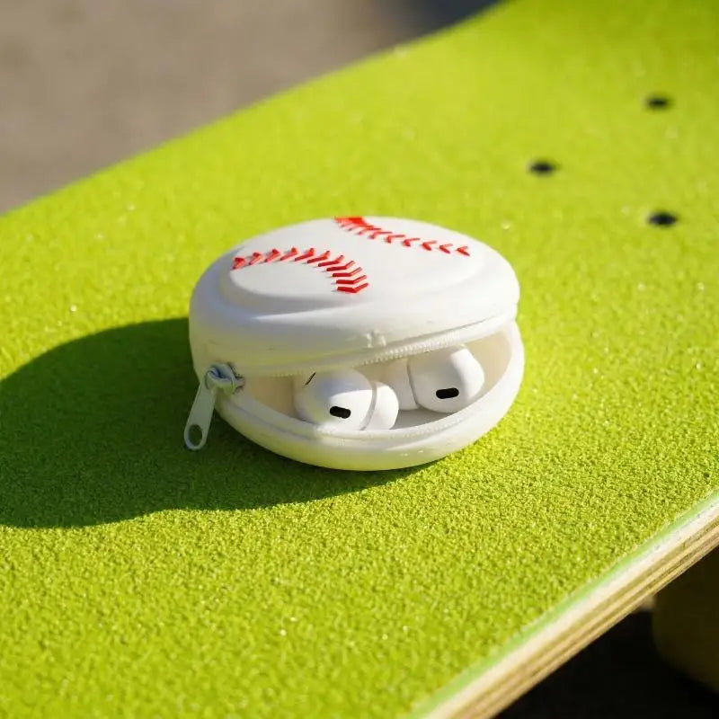 Sports Silicone Coin Purse – Basketball & Football Mini Wallet