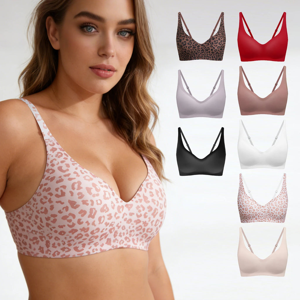 Women Seamless Bra One-Piece Underwear Wire-Free Gather Anti-Sagging Bralette Invisible Underwear Soft and Comfortable Underwear Oasis Select