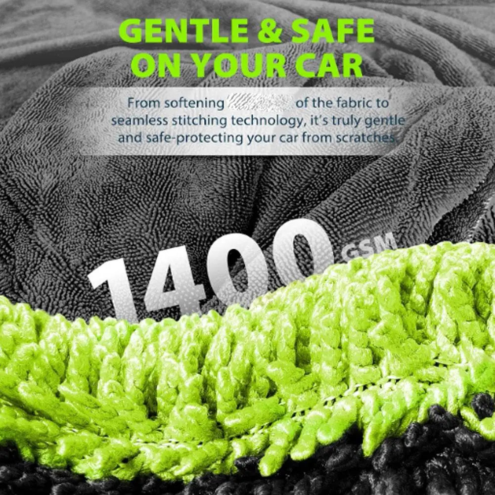 Double-Sided Microfiber Twist Car Wash Towel | Detailing Cloth