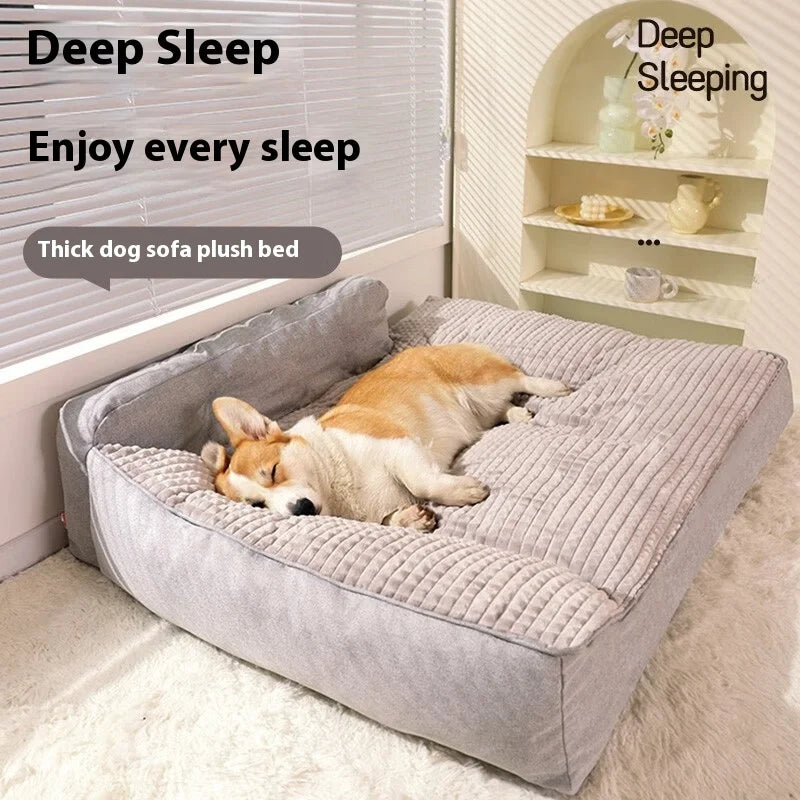 All-Season Large Dog Bed Washable Pet Mat Removable Cover Dog Sleeping Pad Winter Warm Dog Cushion for Big Dogs' Rest Oasis Select