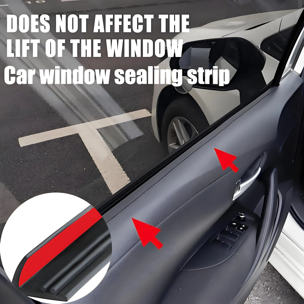 Car Window Seal Strip 4-Pack | Rubber V-Shape Gap Filler 1M