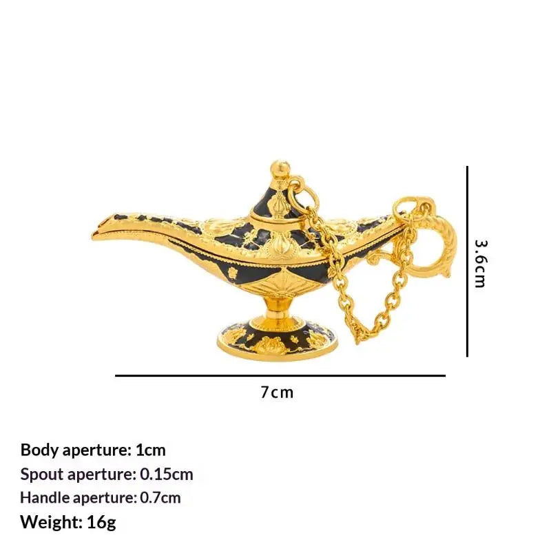 Vintage Aladdin Lamp Miniature Statue | Wedding & Home Decor Miniature Decorative Statue Oasis Select Black