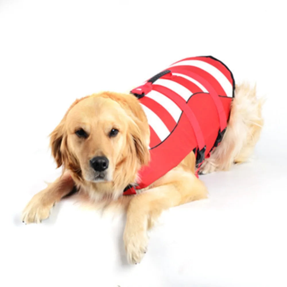 Reflective Dog Life Jacket Superior Buoyancy Adjustable Pet Life Preserver Breathable with Handle Safety Vests Summer Swimming Oasis Select