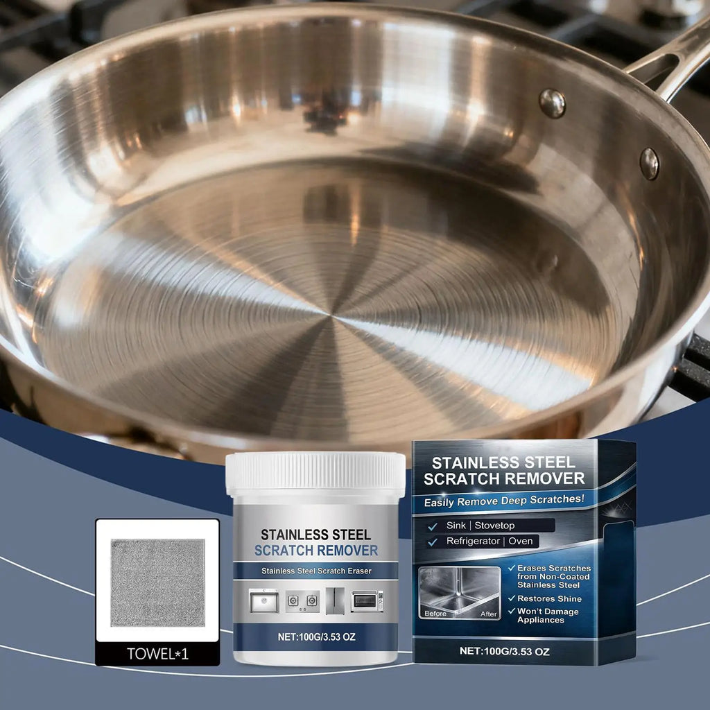 100g Stainless Steel Cleaning Paste Pot Pan Dirts Cleaner Oven Polishing Mental Scratch Rust Remover Cookware Cleaning Cream Oasis Select