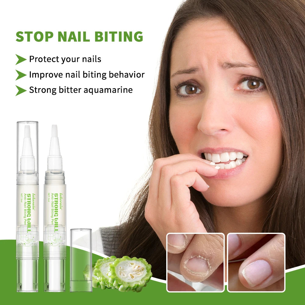 Strong Will Anti-Nail Biting Click Pen Stop Nail Biting Care Nails Improve Nail Biting Behavior Strong Bitter Aquamarine Pen Oasis Select