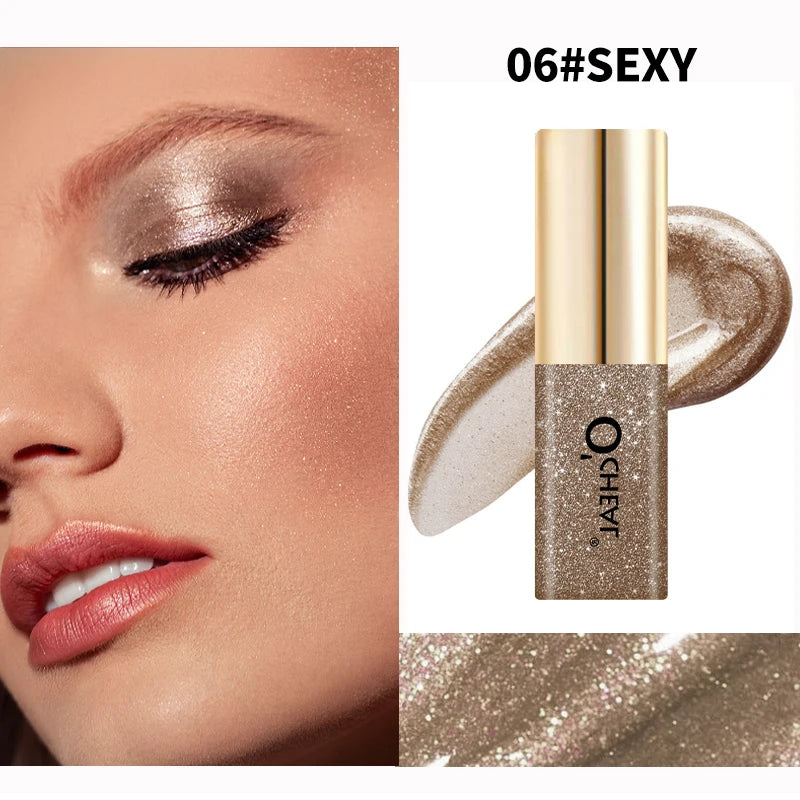 O’cheal Liquid Eye Shadow Neck Diamonds Shiny Waterproof Charming Silkworm Shimmer Eye Makeup Cosmetics Glitter Highly Pigmented Oasis Select 06