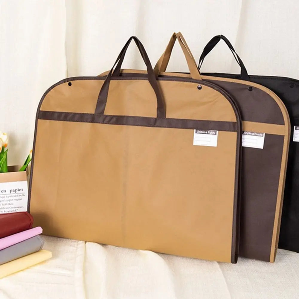 New Foldable Garment Bag Portable Non-woven Suit Storage Bag Solid Color Clothing Dustproof Cover Oasis Select