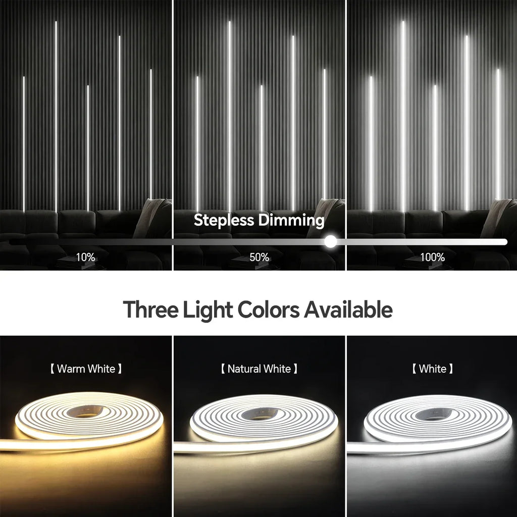 Zigbee 3.0 Smart Controller 24V COB Tape Tuya Voice Control Silicone Neon Rope Light For Silencing Board Multi Layer Cabinet Oasis Select
