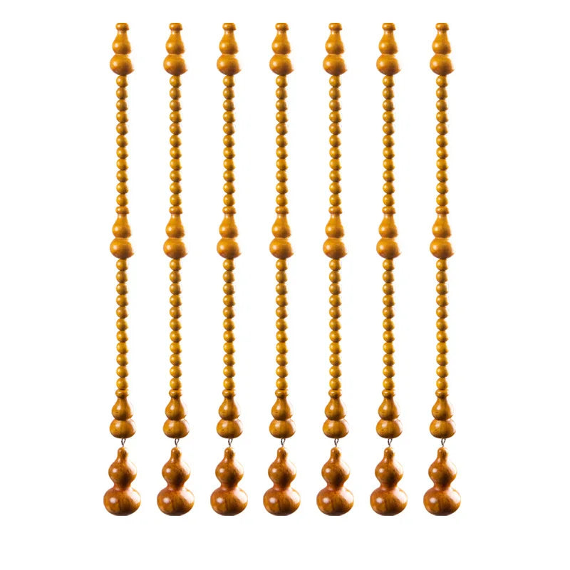 Peach wood gourd bead curtain door curtain partition porch bathroom living room Jufu household perforated decorative curtain Oasis Select