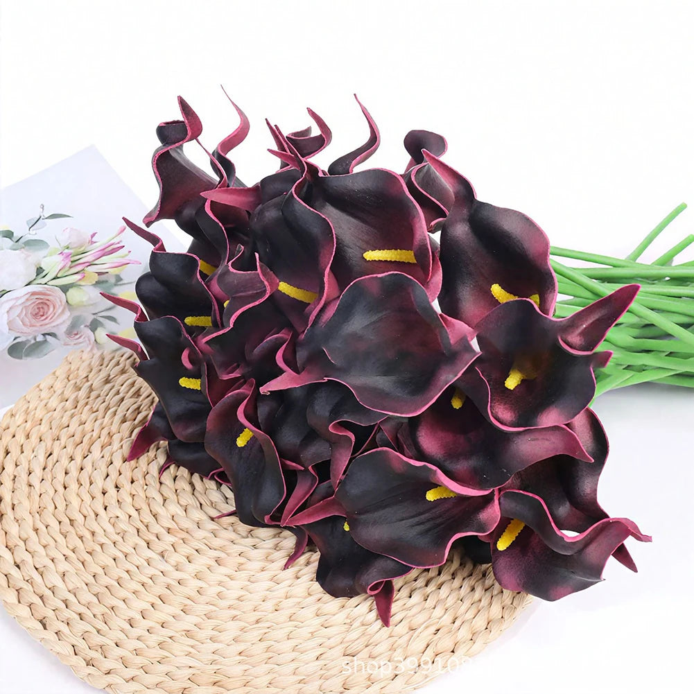 Calla Lily Artificial Bouquet – Wedding & Home Decor Flowers Artificial Flower Bouquet Oasis Select Blackcenter