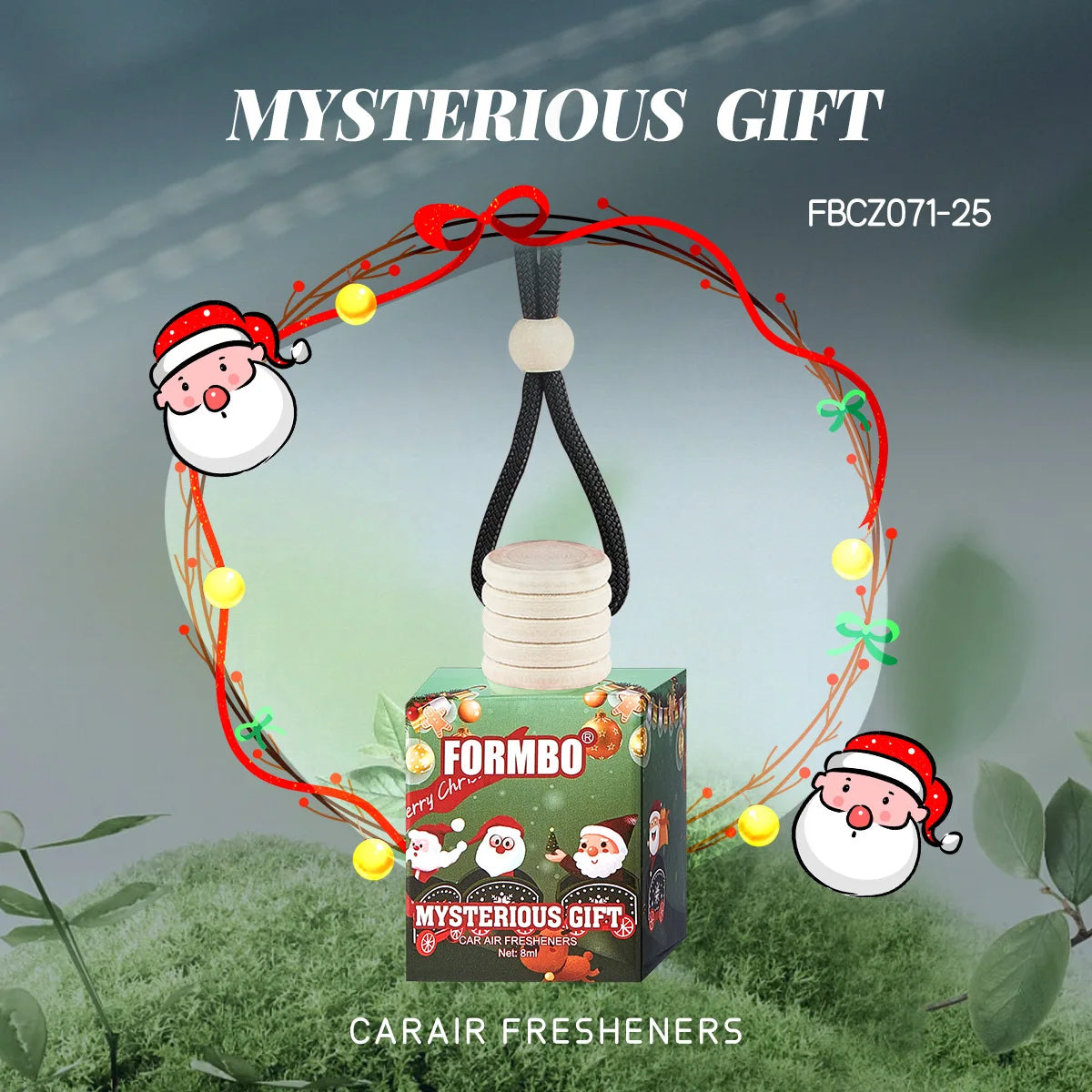 FORMBO Christmas Snowman Car Air Freshener – 4 Scents, 8ml Car Air Freshener Oasis Select 071 MYSTERIOUS GIFT