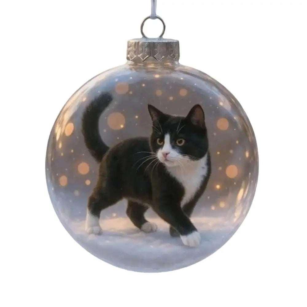 Cat Acrylic Christmas Ball Ornaments – DIY Hanging Baubles