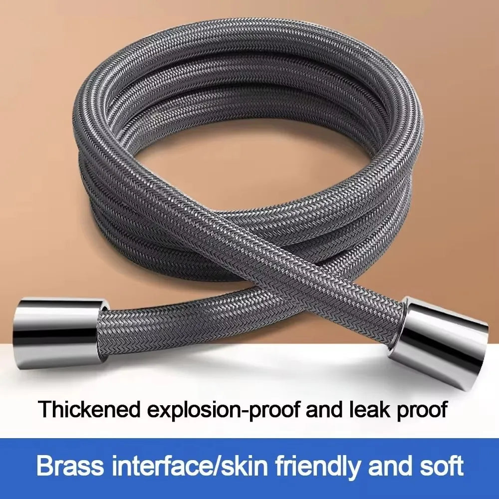 1.5/2M Anti Winding Handheld Shower Hose GI/2 Flexible Shower Tube High Pressure Universal Interface Bath Shower Nylon Pipe Oasis Select