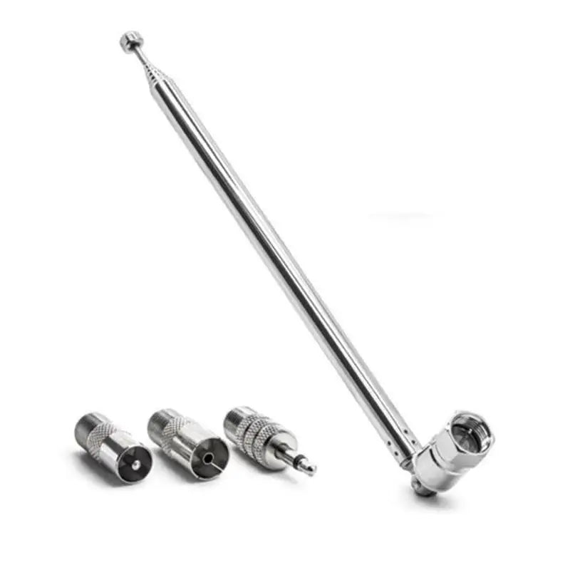 Telescopic FM Radio Antenna – 3.5mm, PAL & F-Type Adapters