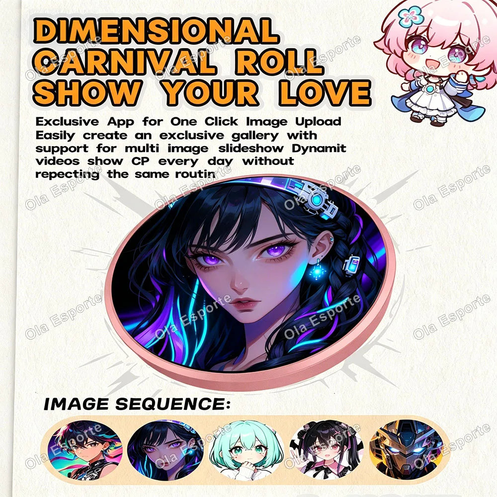 Anime LED E-Badge 1.85" Touch Screen Display Pin | Otaku Gift