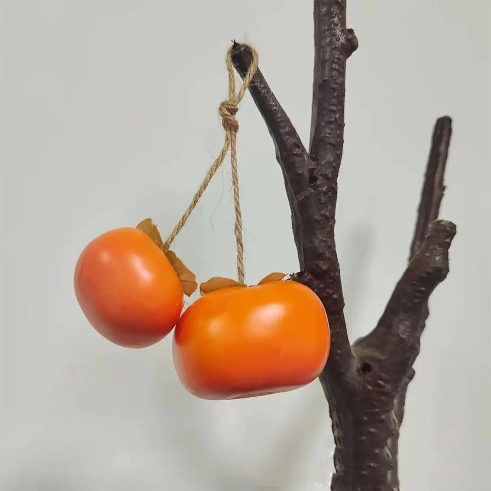 Mini Artificial Foam Persimmon Vegetable Realistic Simulation Fruit Funny Handicrafts Fake Persimmon Garden Decoration Oasis Select