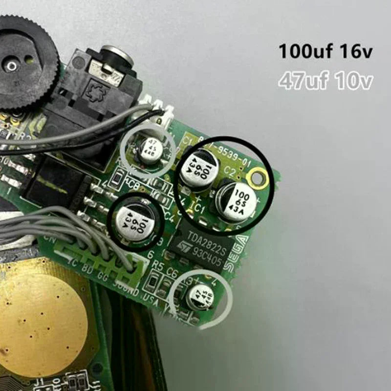 Capacitors For Sega Gamegear Gg Motherboard Capacitors Repair Replacement Oasis Select
